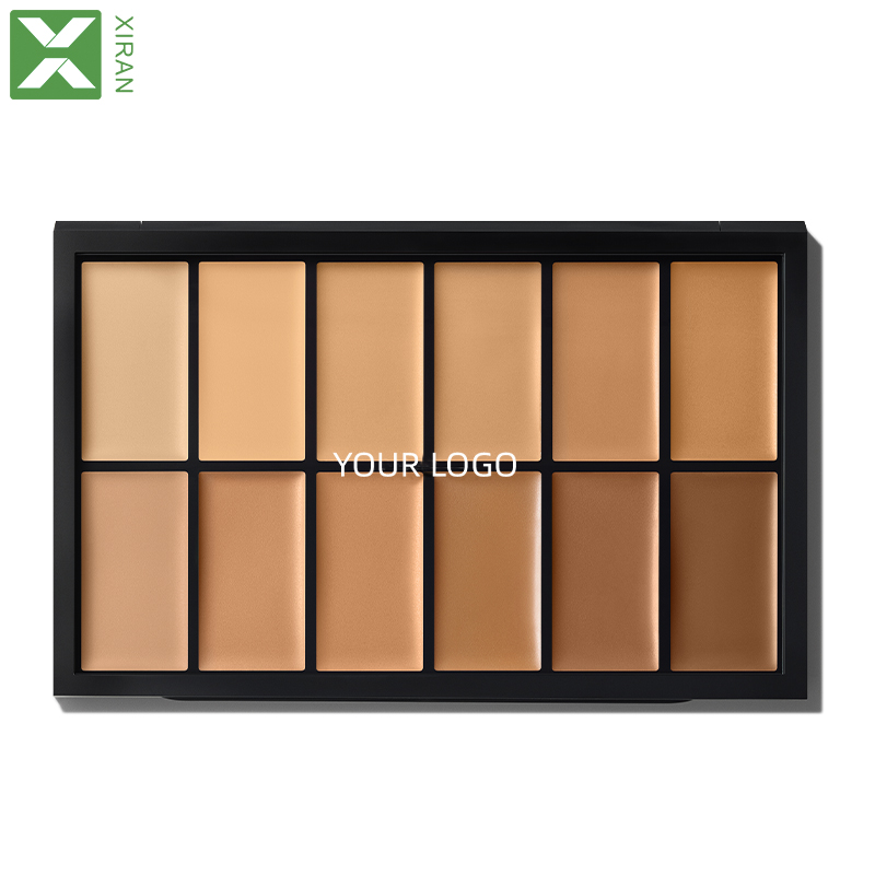 Matte Face Foundation Powder Makeup Private Label Vegan 12 Colors Multi-Use Cream Foundation Concealer Contour Palette