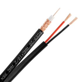 High Quality  RG59 With  2Core  Power  CCTV Coaxial  Cable 75Ohm