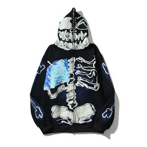 Wholesale 100% Cotton French Fleece Men's Full Zip Hoodies with Custom Embroidery Breathable Winter Zip-up Clothing