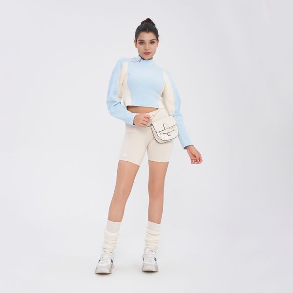 Women's fall clothes 2024 custom logo fleece turtleneck sweatshirt women premium pullover cropped color block sweatshirts
