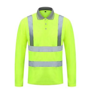 100% Polyester Birdeye /Single Jersey Hi Vis Polo Shirt Safety Reflective  Safe Clothing Traffic Security Construction T-Shirt