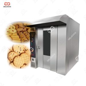 Automatic 32 Trays Gas Cookies Baking Oven Soft Biscuit Hot Air Rotary Oven For Bakery
