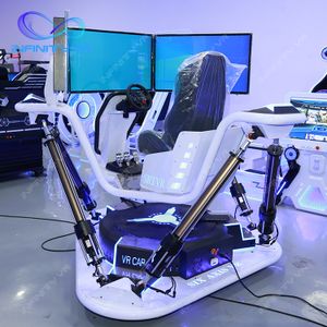 VR Driving Simulator Dynamic 3 Screens 6 Dofs Arcade Driving Car Cockpit Simulator Racing 1Seat Car  Game Machine Amusement Park