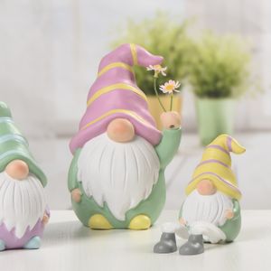 Polyresin Figurine Home Decor resin craft Garden Fairy Gnome Statue Ornaments Spring Summer flower indoor Outdoor Decorations