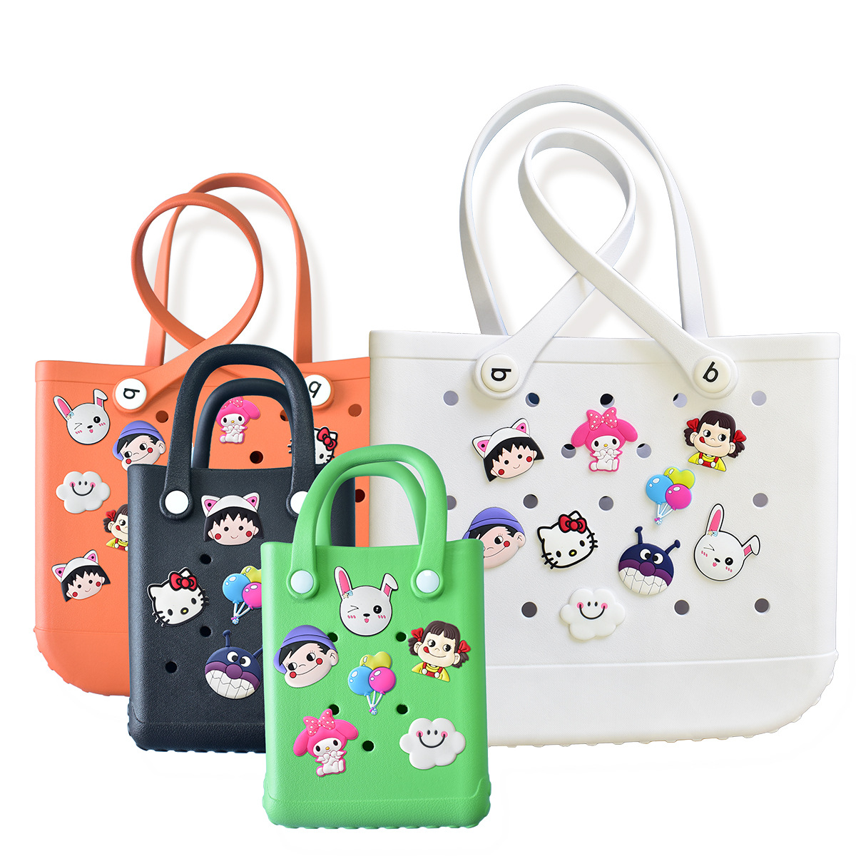 Soft PVC charms for clog bags creative cartoon clog charms New designer Popular handbag bogg clog bag charms