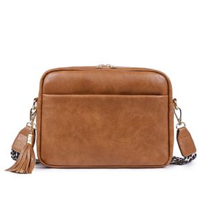 Fashion Crossbody Bags for Women, Small Vegan Leather Cross body Purse Shoulder Handbags with Wide Strap