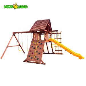 Children Simple Style Custom Kids Commercial Playground Outdoor Equipment Wooden Swing Sets