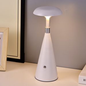 Restaurant Atmosphere Art Decoration Touch Dimmer LED Luxury Aluminum Alloy LED Cordless Desk Lamp With Bud Shade