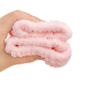 Can Custom Logo Flannel Skincare Spa Wristband Makeup Facial Wrist Washband Face Towel Wash Bow Headband Scrunchie Set For Women
