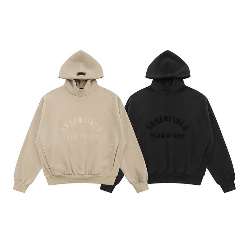 23FW Season 10 Flocking Letter Pullover Hoodie EssentiT Shirts Hip Hop hoodie  Luxury of God Graphic Custom 3D silicone hoodie