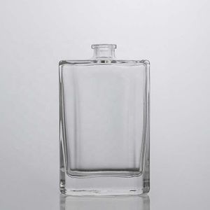 Factory Direct 50ml Square Shape Flat Shoulder Super Flint Luxury Bottle With Pump Sprayer