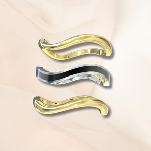3 Pieces Chunky Enamel 925 Silver & 18K Gold Plated Rings Set for Women Trendy Stackable Finger Rings Female Fashion Jewelry