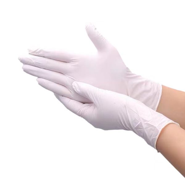 Hot Sale Disposable Gloves 100% Nitrile  Powder-Free Wholesale High-quality White