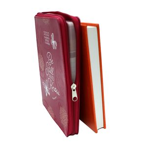 A5 Hardback Perfect Binding Leather Notebook Printing With Zipper