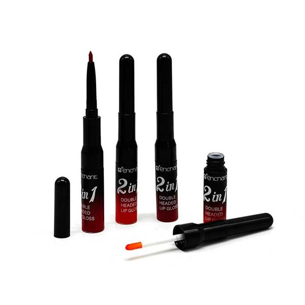 Wholesale Velvet Moisturizing Non-stick Lip Tint Lip Liner 2 in1 Double Head Lip Gloss