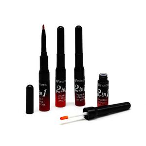Wholesale Velvet Moisturizing Non-stick Lip Tint Lip Liner 2 in1 Double Head Lip Gloss