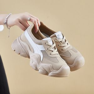 Olicom Spring Women's Casual Chunky Shoes Slip-on Breathable Thick Sole Walking Style Shoes Casual Shoes Woman Sneakers Women
