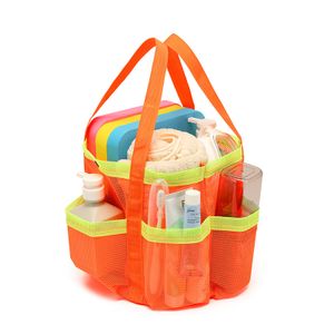 Women's Multi-Pocket Beach Tote Mesh Bag Cross Border Swimming Storage Toiletries for Beach and Travel
