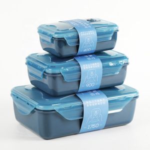 China Wholesale Kitchen Organization Microwavable Plastic Food Storage Box Set with Lids Meal Prep Airtight Food Container