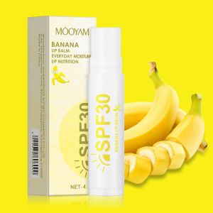 Organic Natural Portable Prevents Dry Moisturizing Cracking Lipstick Fruit Flavor Sunscreen SPF 30 Banana Lip Balm