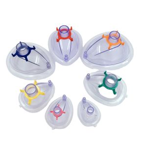 Hospital Supply PVC with Front-end Check Valve Anesthesia Mask with Back-end Check Valve