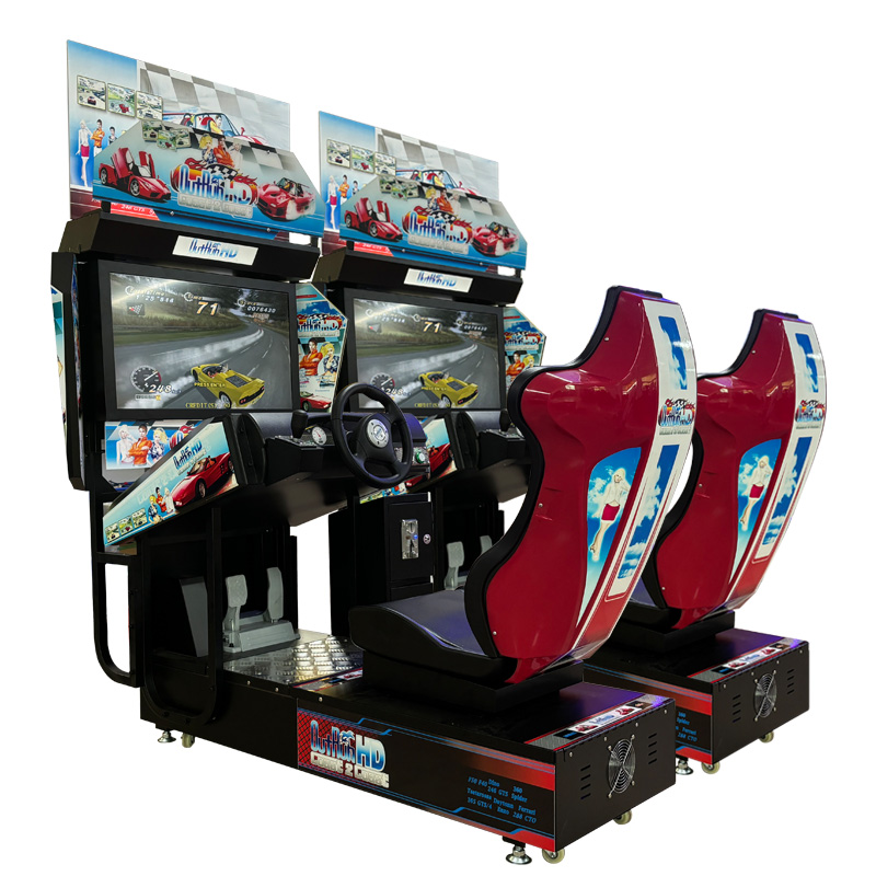Entertainment coin-operated Hypercar 32-inch racing game console arcade simulator driving game console for sale