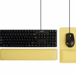 Ergonomic cooling gel soft mouse pad with cooling-gel infused memory foam palm rest