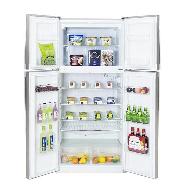 ZUNGUI BCD-728 Modern Style Cross-Glass Door Top-Freezer Refrigerator Neveras For Kitchen