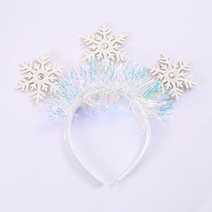 Children's white snowflake sequins New Year headband Christmas holiday stage performance props Party dress headwear