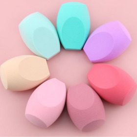 Hot Selling Sponge puff non-latex wet and dry encounter three-sided cut beauty powder puff