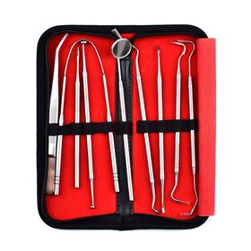 Dental Tools Teeth Cleaning Kit Dental Scalers, Mouth Mirror Tartar Scraper Tongue Cleaner Tongue Scraper Stainless Steel