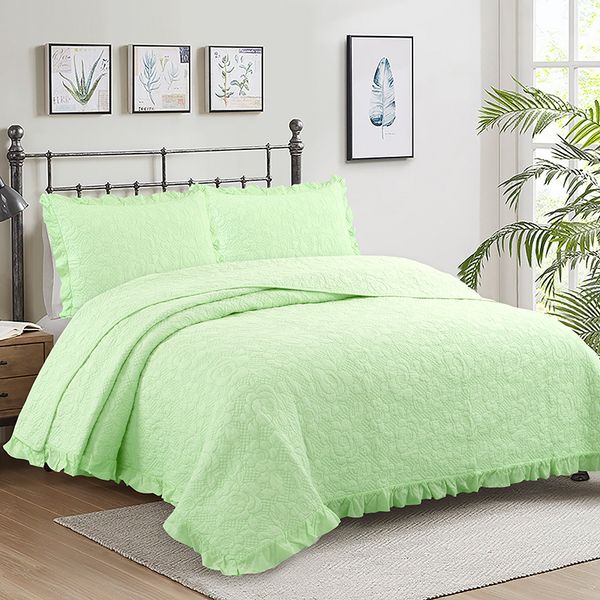 Bedspread Set 100% Cotton Quilts Bedding Set Made In China Coverlet for Bedroom Wholesale Quilt Set Lightweight