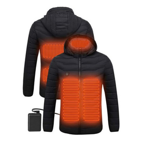 New Design Outdoor Waterproof And Windproof 5v USB Electric Battery Powered Rechargeable Heated Thermal Jacket For Winter
