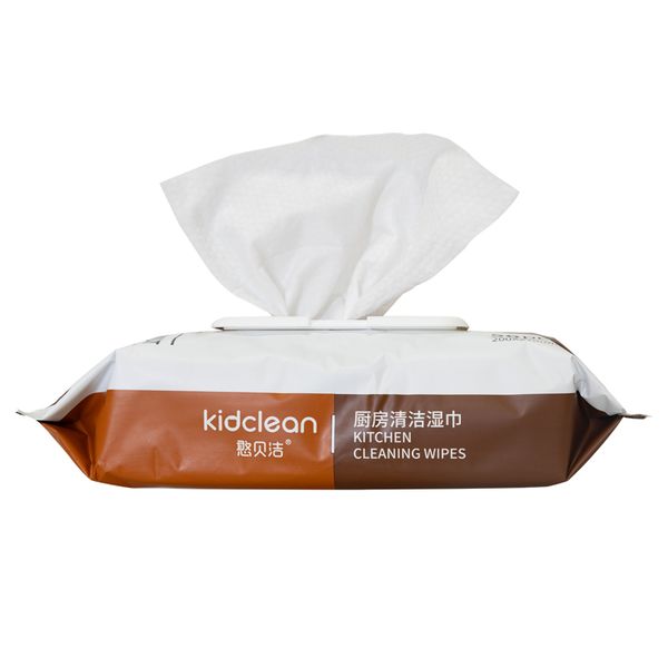 Wholesale Large Size Kitchen Cleaning Wet Wipe Oil Clean Magic Wet Tissue Wipes 56 counts