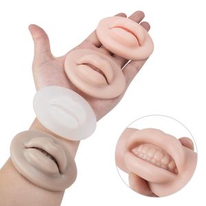 Microblading Makeup 3D Silicone Practice Lip Skin with Teeth Cosmetic Permanent Makeup Lips Practice Silicon Fake Skin Lips
