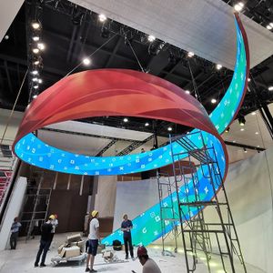 Flexible Led Screen For Advertising Soft Led Module Customized Irregular Sphere Tunnel Shape display screen