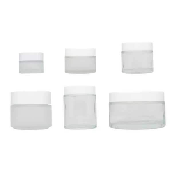 5ml hand cream wholesale glass eye luxury 10g biodegradable cosmetic containers jars glass for cream jars 50ml cosmetics