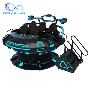 High profits UFO 720 degree roller coaster Black 5 players virtual reality 9d VR Rotating  game simulator machine Amusement Park