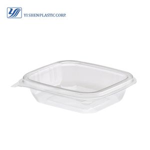 8oz Eco-Friendly PLA Hinged deli container  Classic Rectangle Design Fresh Plastic Food Packaging Lunch Rectangle Shape