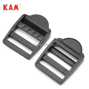 Luggage Accessory Factory Wholesale KAM Plastic 3.2cm Black Bag Belt Buckle Adjuster Slider Ladder Lock Buckle