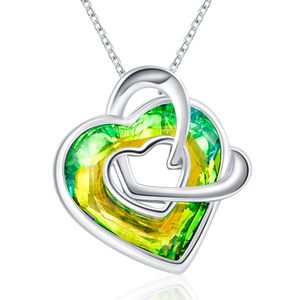 Classic Heart shaped Silver plated Pendant Jewelry fashion jewelry pendants charms multi colored mixed glass fashion pendants