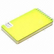 Notebook, color paper coated with 1200g cardboard, hotstamping, 100 sheets 100g paper, 1C printing