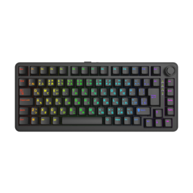 75% 84 keys Magnetic switch mechanical keyboard for gaming with RGB backlit with knob gasket mounted