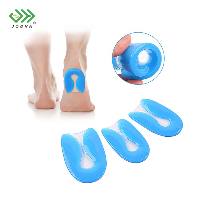 JOGHN Silicone Insoles Invisible High Increase Shoe Heel Anti Slip Gel Foot Soft Pads Shoe Anti Slip Bumper Insoles Opp Bag Blue