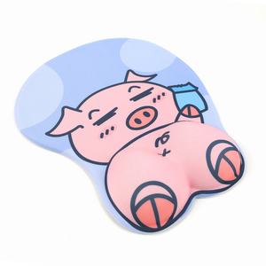 China manufacturer customization high quality true to life non slip 3D Breast Big Boobs Silicone Gel Sexy Girl Gaming Mouse pad