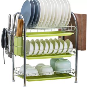 Sink Dish Drying Rack Stainless Steel 2-Tier Expandable high quality kitchen dish drying rack over sink