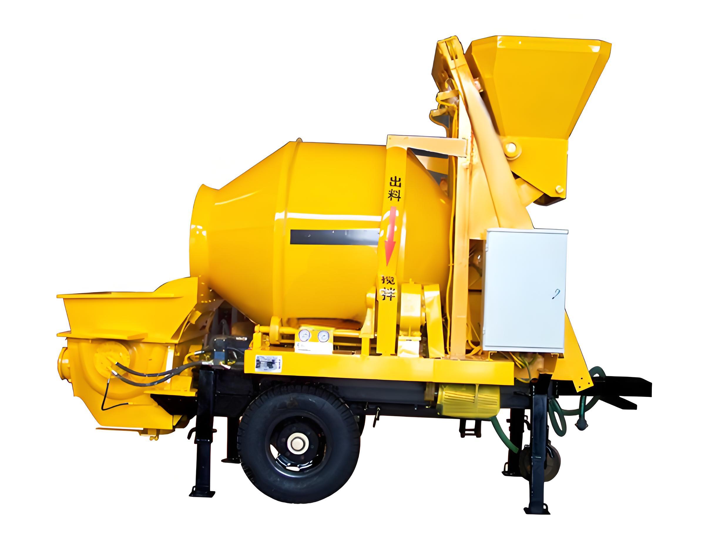 Concrete Mixer Pump with Hydraulic Hopper Mobile Concrete Mixer Machines with Pump Electric Provided Concrete Pump for Sale 3200
