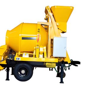 Concrete Mixer Pump with Hydraulic Hopper Mobile Concrete Mixer Machines with Pump Electric Provided Concrete Pump for Sale 3200