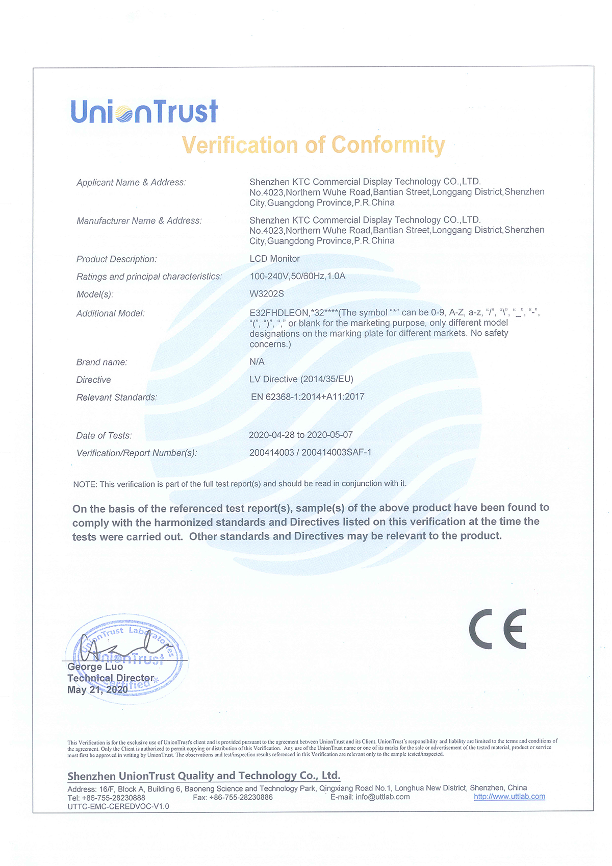 Shenzhen KTC Technology Co., Ltd. Medical Display