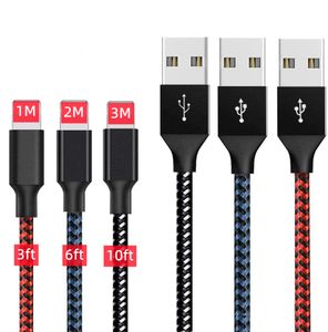 for iPhone Phone Charging Cord 3FT 6FT 10FT Black Nylon Braided Fast Charging USB Data Sync Cable for iPhone USB Charger Cable